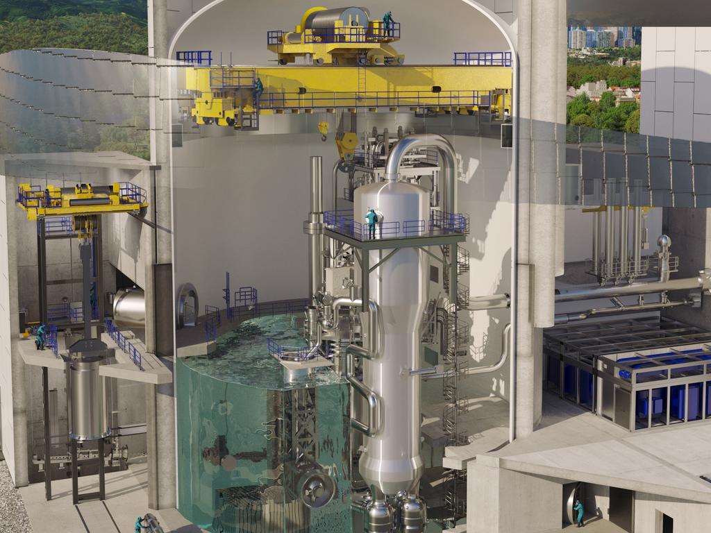 An artist’s rendering of a planned small modular nuclear power reactor. Picture: Westinghouse
