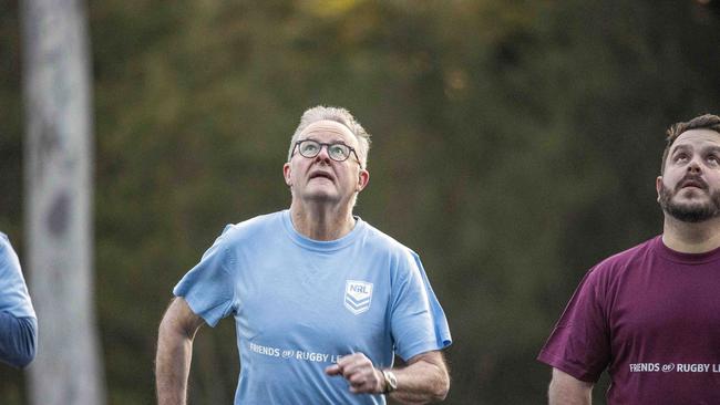 Prime Minister Anthony Albanese played for NSW in the Parliamentary Friends of Rugby League game. Picture: NCA NewsWire / Gary Ramage