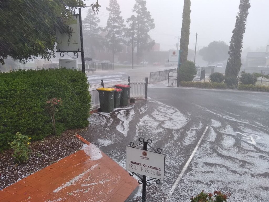 Hail that fell in Tanaunda. Picture: Trevor Kuchel