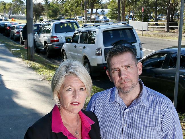 State Member for Swansea Yasmin Catley &amp; Jeff Garland, on Carters Road at Lake Munmorah. Central Coast Council will explore options for the busy road. Picture: Troy Snook