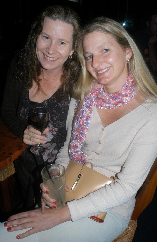 Maxine Henderson and Corinne Singer enjoy their night a Vibes nightclub in July 2003. Picture: Sharyn Rosewarne.