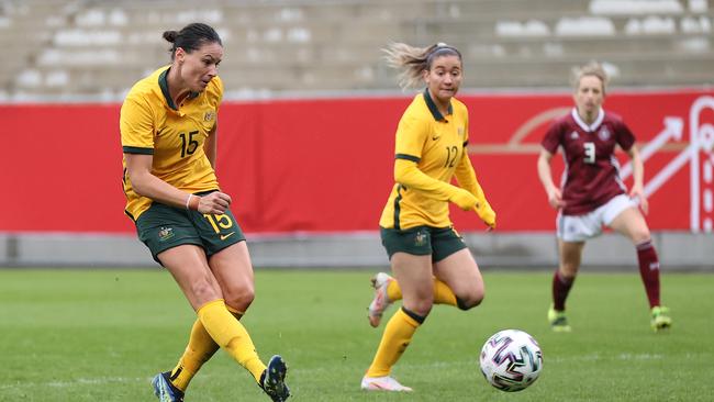 Emily Gielnik scored two late goals for Australia. Photo: Getty Images