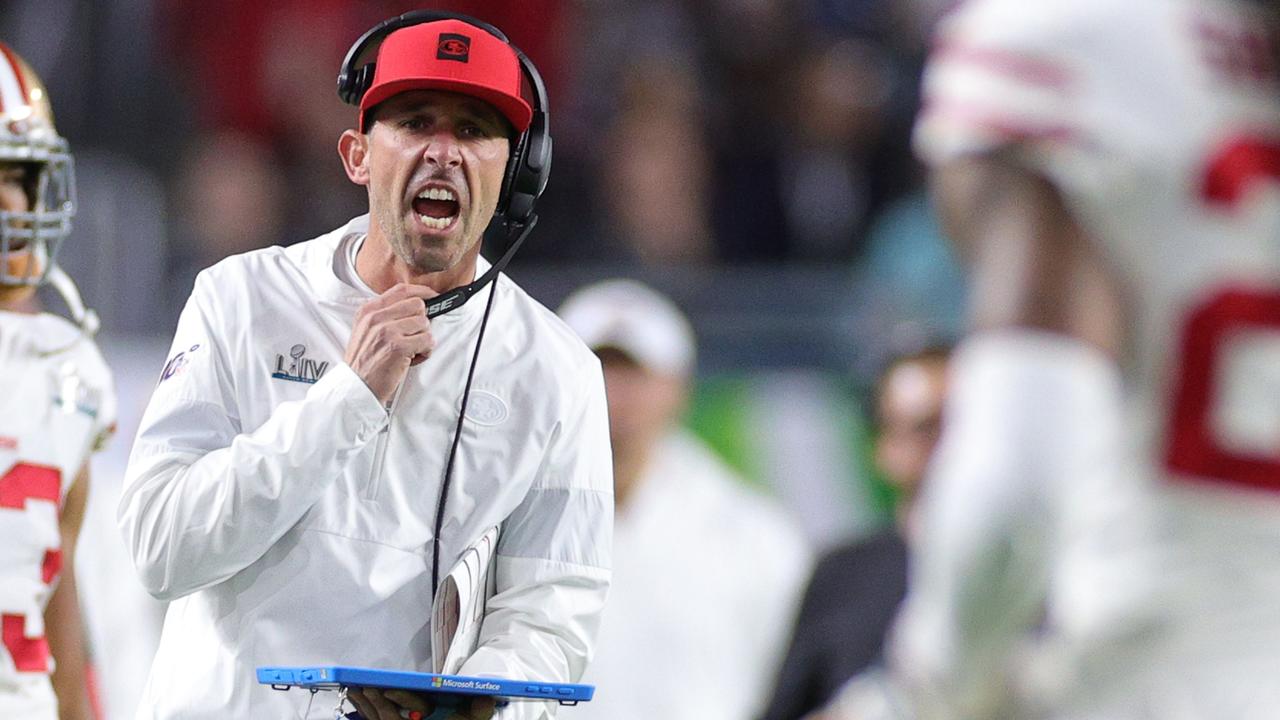 Kyle Shanahan is not a fan of the fake crowd noise. Maddie Meyer/Getty Images/AFP