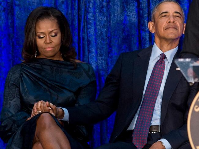 Michelle and Barack Obama had different attitudes about Trump returning to office. Picture: Saul Loeb/AFP/Getty Images