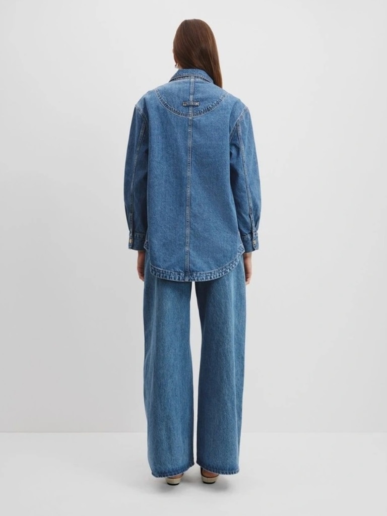 Country Road Denim Shacket in Mid Blue Wash. Picture: Myer.