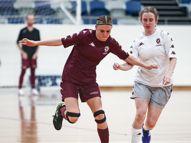 Action from the Athletes With Disability semi-final at the National Futsal Championships. Picture: Jacqui Holt