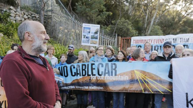 Ted Cutlan has called on the Mount Wellington Cableway Company to hold public consultations over its project. Picture: MATHEW FARRELL