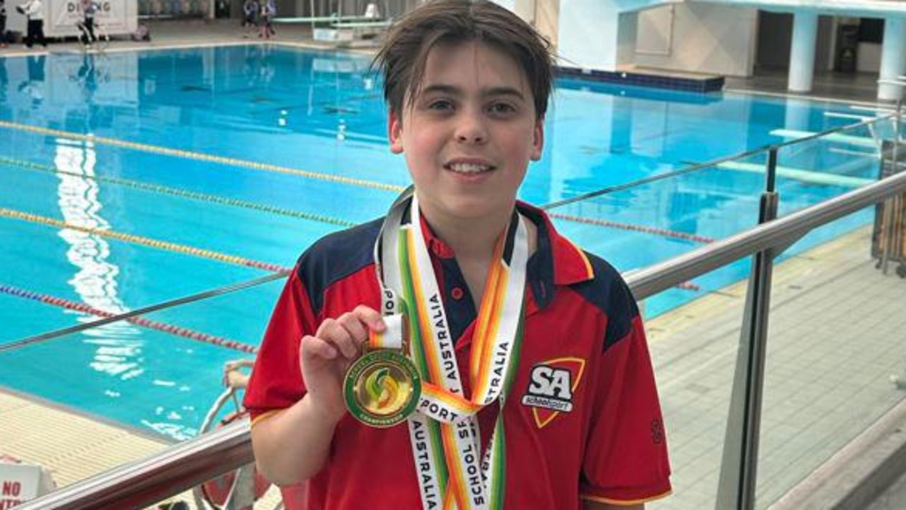 Orlando Eitel shows off some of the many medals he won in 2024. Picture: Supplied