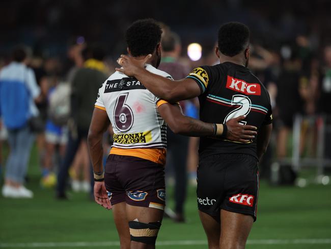 Ezra Mam leaves the field after his star showing. Picture: David Swift