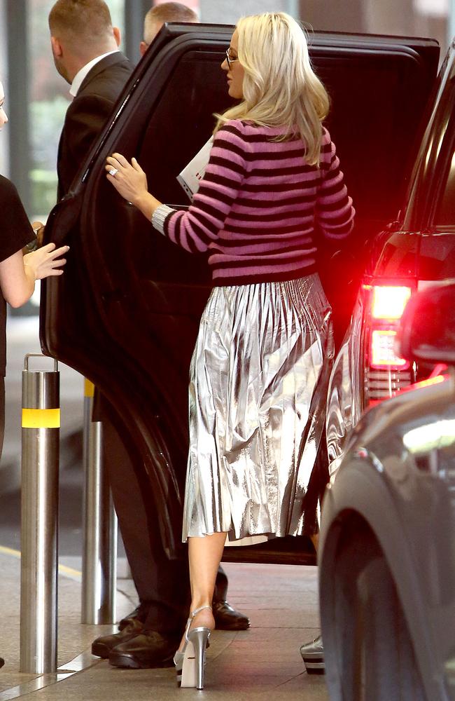 She arrives at the Shangri-La Hotel, where she hosted a seminar for 700 PR hopefuls. Picture: Chris Pavlich.