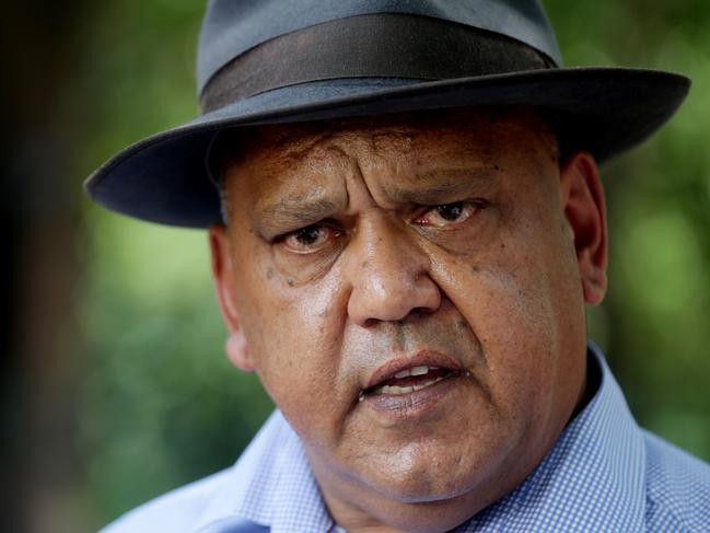 Parliament.  Noel Pearson speaks to media outside Parliament House. Pic Mark Calleja