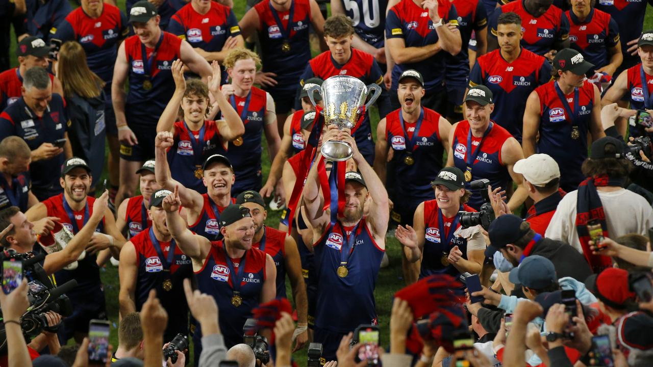 The sweetest feeling. Photo by James Worsfold/AFL Photos/Getty Images.