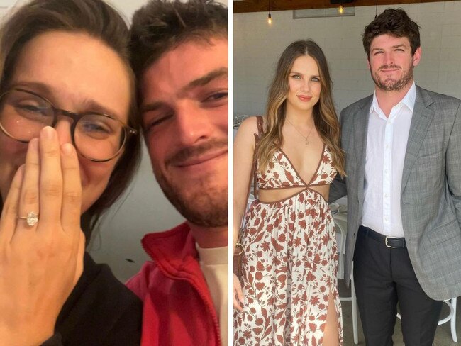 Danielle Frawley and Angus Brayshaw are engaged.