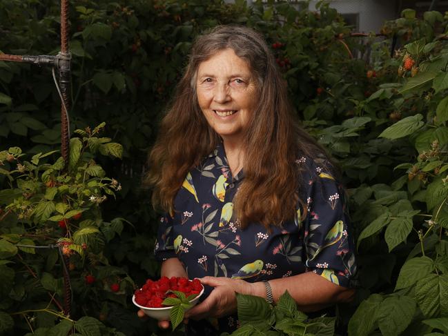 Deborah Ward has a thriving garden at her Blackmans Bay home, and has included food gardening tips on her self-published cookbook. Picture: Nikki Davis-Jones