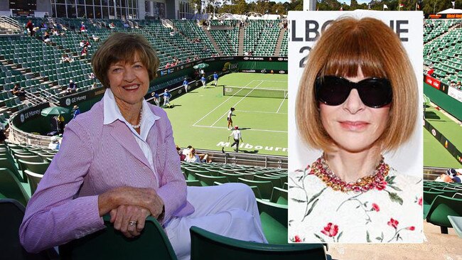 Anna Wintour, inset, has slammed Margaret Court’s views on homosexuality.