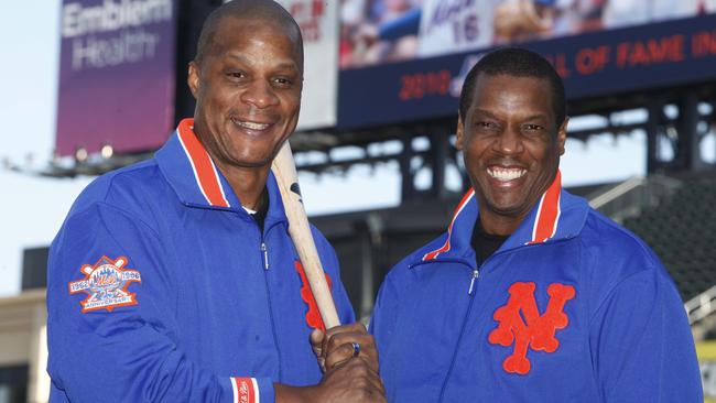 Former New York Mets' players Dwight “Doc” Gooden and Darryl Strawberry.