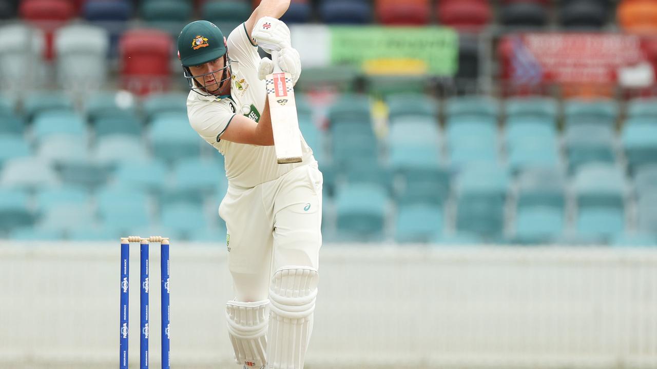 Cameron Green got some runs in Canberra (Photo by Mark Metcalfe/Getty Images)
