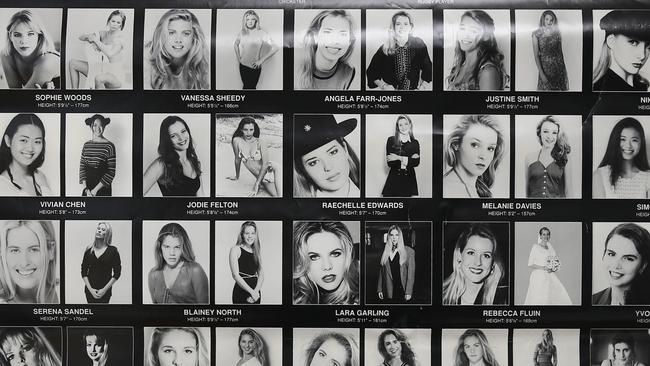 Copy Photo of a "Head Sheet" for the Sydney Model Agencey from 1989.