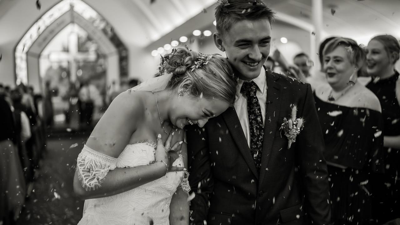 They wanted to get married on board the ship they first met on, but it but it was farewelled from the fleet in 2017.