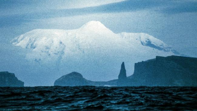 The first sight of Big Ben rearing up from the Southern Ocean like a Great White Whale.