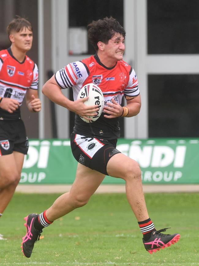 Kirwan High against Ignatius Park College in the Northern Schoolboys Under-18s trials at Brothers Rugby League Club in Townsville. Picture: Evan Morgan