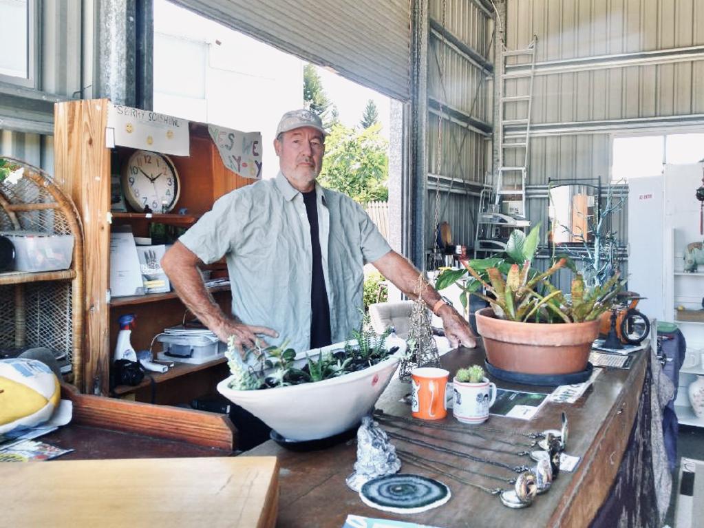 Bowen local and owner of The Blue Elephant Second Hand store Peter Maddison. Picture: Contributed