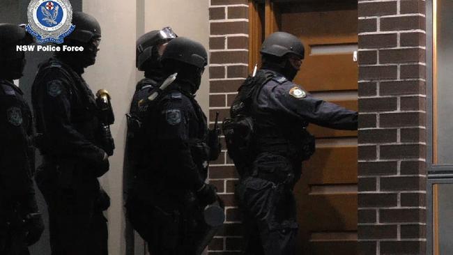 Strike Force Raptor raid the Northmead home of Shaylin Zreika. Picture: NSW Police