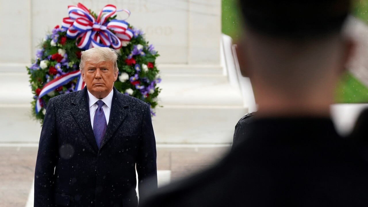 Trump makes first public appearance since election to honour Veterans Day