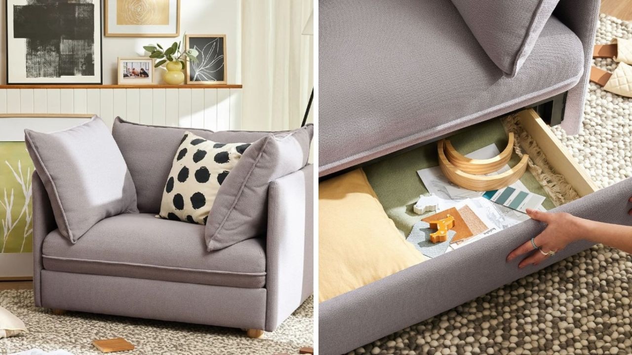 Curl up on the comfy and super stylish Getaway Chair, reduced by over $500 this Black Friday. Picture: Koala