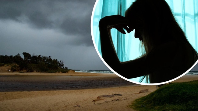 A woman who was raped while walking on the beach at Coolum has spoken out about the moment she spotted her attacker on television.