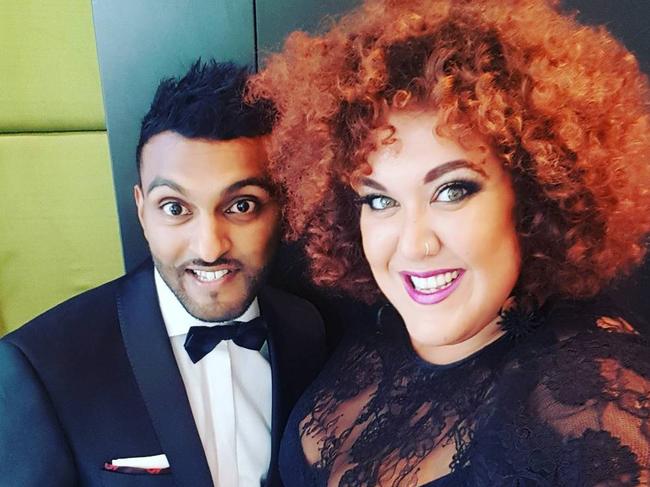 Nazeem Hussain and Casey Donovan. Picture: Instagram