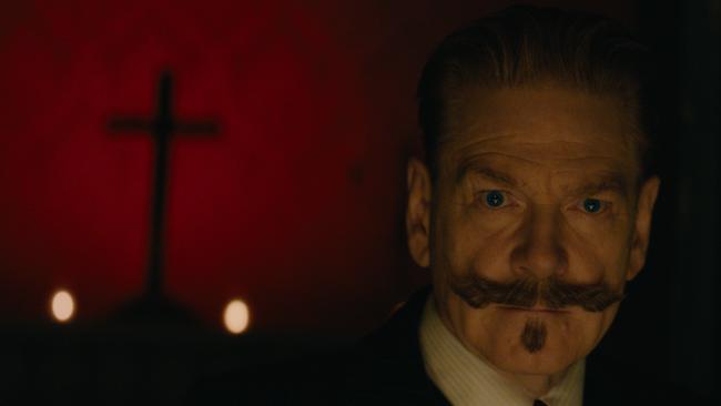 Kenneth Branagh as Hercule Poirot in 20th Century Studios' A HAUNTING IN VENICE. Photo courtesy of 20th Century Studios. © 2023 20th Century Studios. All Rights Reserved.