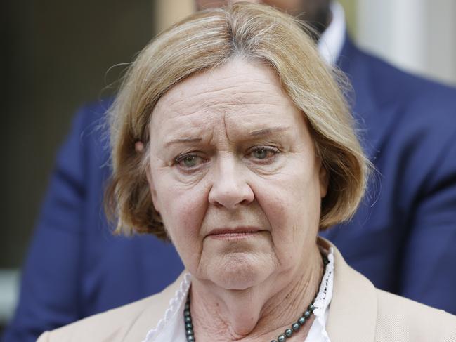 Susan Karpik following the judgement in the Ruby Princess class action in front of Federal Court in Sydney. Picture: Dylan Coker