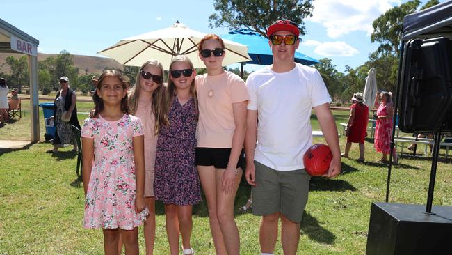 ALEXANDRA, AUSTRALIA - MARCH 16 2024 Joanna, Hunter, Taya, Asher and Laura attend the 2024 Alexandra Picnic Cup Picture: Brendan Beckett