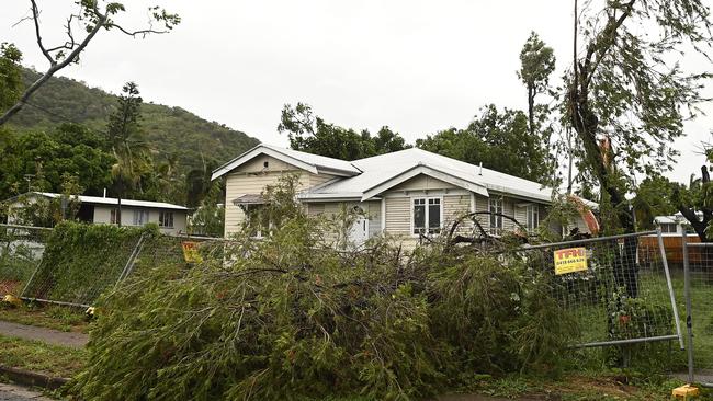 Damage after Tropical Cyclone Kirrily made landfall near Townsville in January this year. Picture: Ian Hitchcock-Getty Images