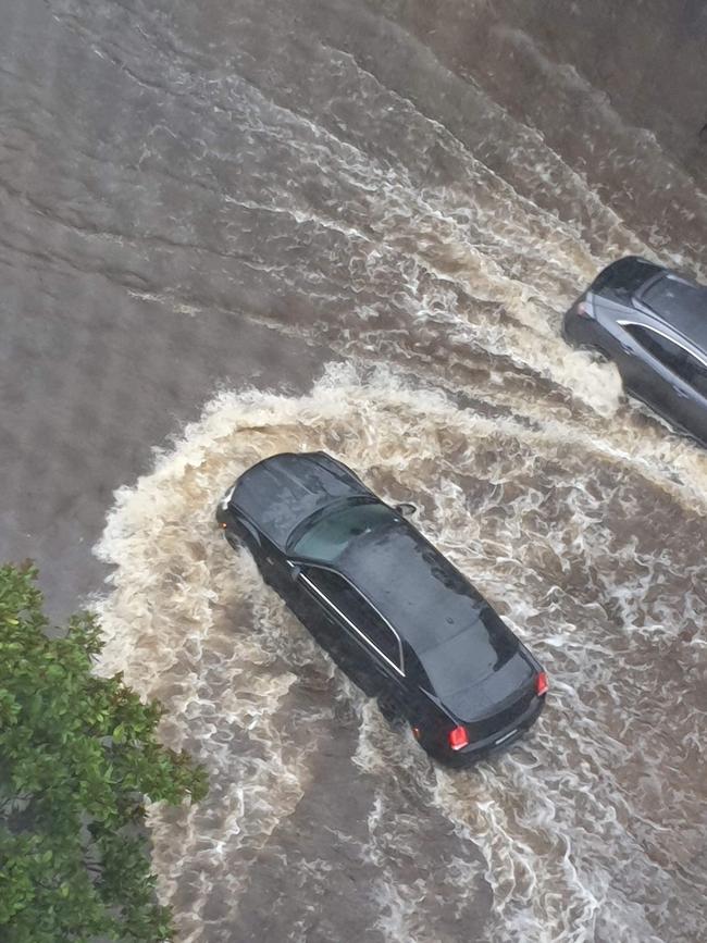 Not only is Hill Rd congested but is also subject to flooding. Picture: Lee Williams/Facebook