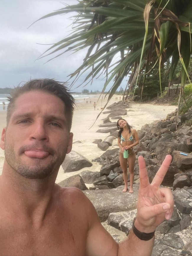 In February 2022, the 29-year-old shared a snap of his fellow West Aussie partner at a beach.