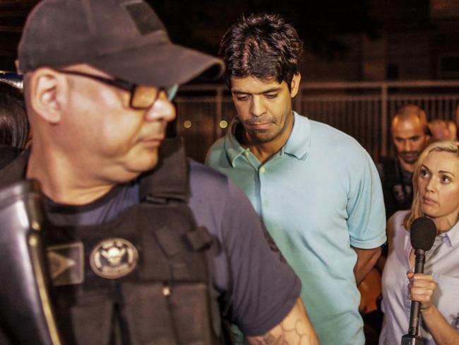 Marcelo Santoro after being captured by police in Rio de Janeiro. Picture Supplied