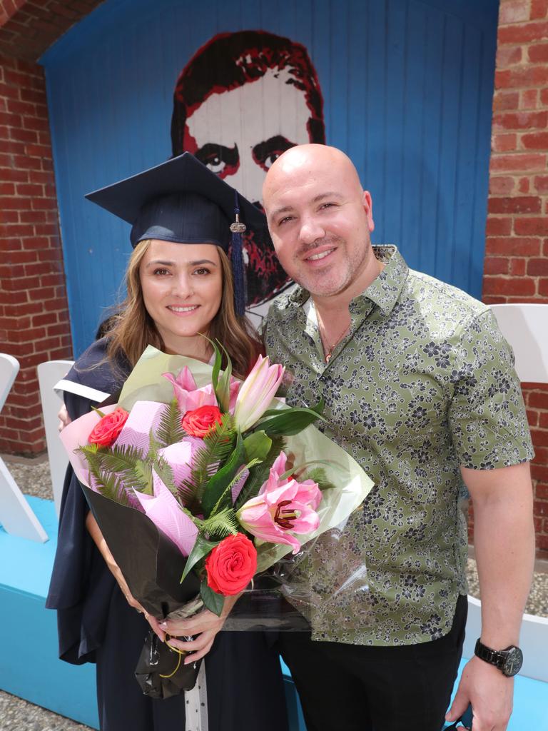 Graduate JuliJana Ristovska and Jordan MacCormick Picture: Mark Wilson