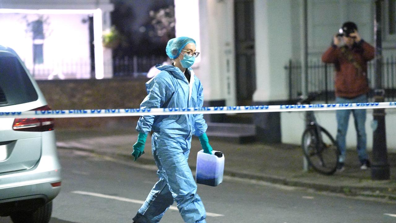 Forensics arrives at the scene. (Photo by Yui Mok/PA Images via Getty Images)