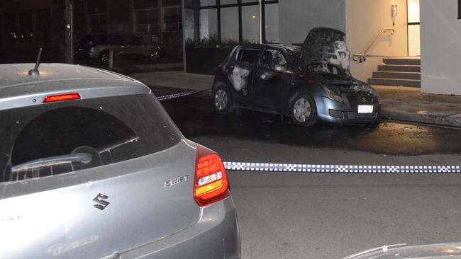 A Suzuki Swift was torched in Simmonds St, but it wasn’t the one used in the attack.