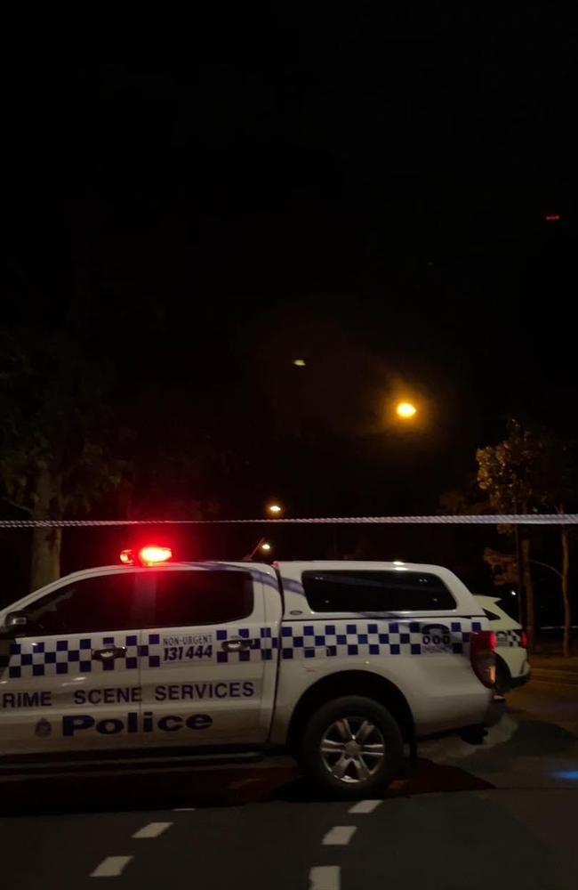 Police on the night the Wallan man was shot. Picture: Facebook