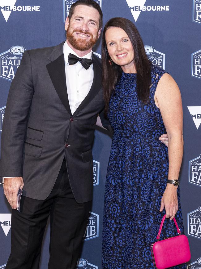 Jason Akermanis and wife Megan Legge. AAP.