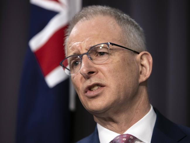 Minister for Communications Paul Fletcher during a press conference in Parliament House, Canberra. Picture: NCA NewsWire / Gary Ramage