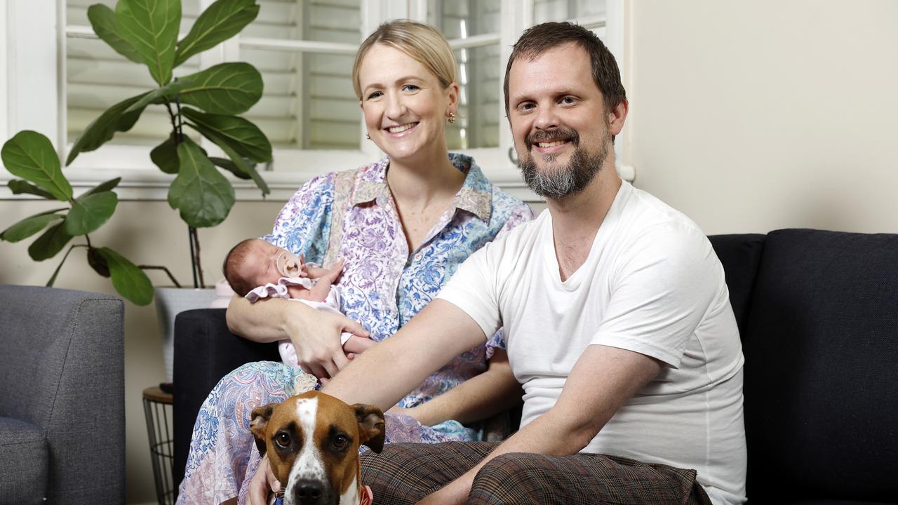 Stuart and Clare Foreman with Isabel Foreman, (2.5 weeks old). Photo: Josh Woning