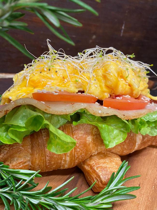 The Naked Duck’s breakfast croissant. Picture: Supplied