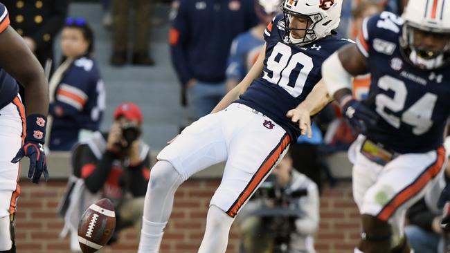 Frmer St Kilda AFL forward Arryn Siposs has made it to the NFL. Picture:AAP Image/Supplied by Todd Van Emst/AU Athletics