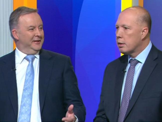 Labor leader Anthony Albanese and Home Affairs Minister Peter Dutton debated press freedom on the Today show this morning. Picture: Supplied