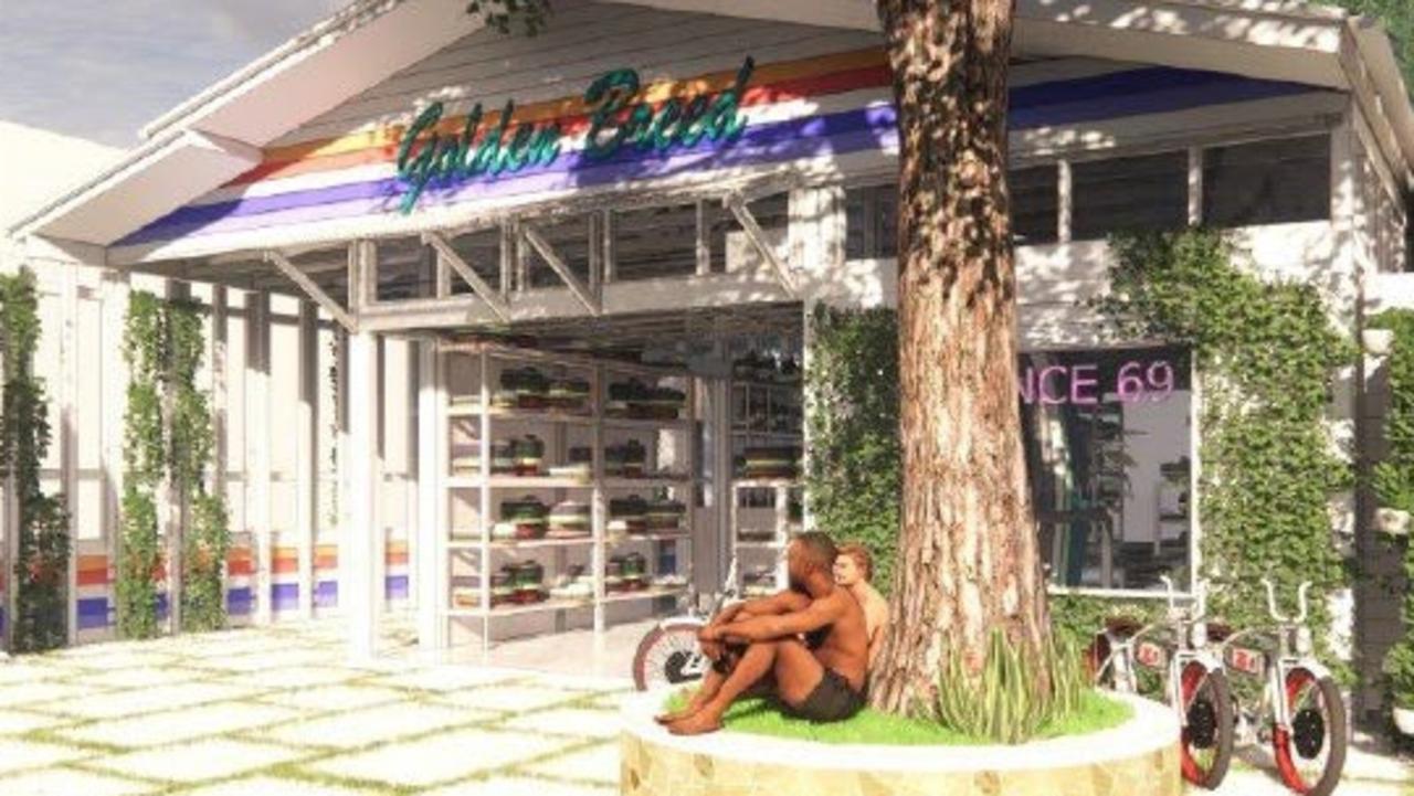 The artist's impression of what the Golden Breed shop front will look like from the street.