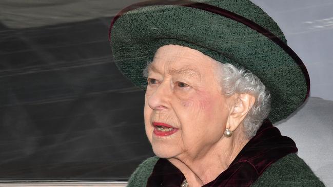 The Queen was visibly moved during the service. Picture: AFP.